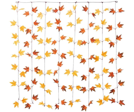 アズワン 紅葉オータムカーテンガーランド 90cm×90cm 秋飾り ブラウン 37-14-4-1 1個（ご注文単位1個）【直送品】