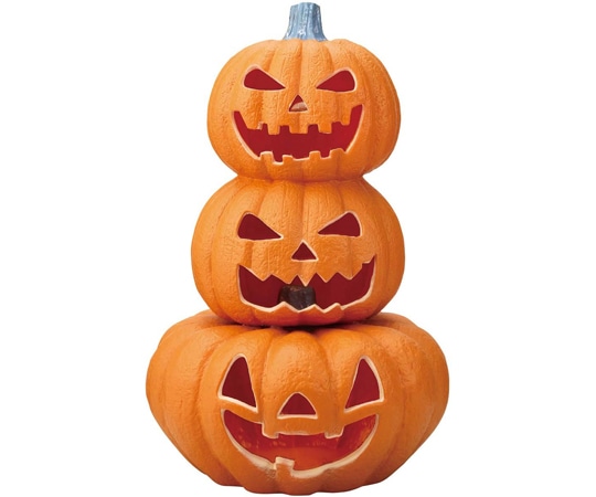 アズワン LEDパンプキンランタン ハロウィン飾り 3連 37-18-3-2 1個（ご注文単位1個）【直送品】