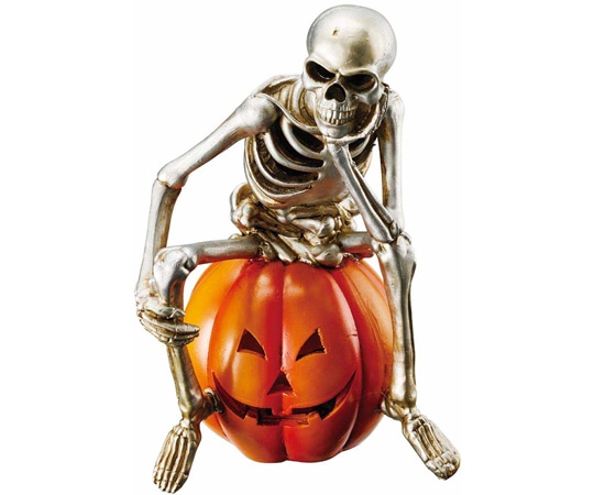 アズワン メタリックドクロオブジェ ハロウィンホラー飾り ガイコツ 37-22-6-1 1個（ご注文単位1個）【直送品】