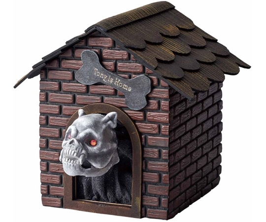 アズワン スカルドッグハウス ハロウィンホラー飾り ガイコツ犬 37-22-14-1 1個（ご注文単位1個）【直送品】