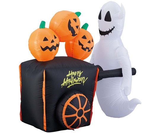 アズワン エアブロードール 手押し車ゴースト ハロウィン 幅155×高さ155cm 37-26-5-1 1個（ご注文単位1個）【直送品】