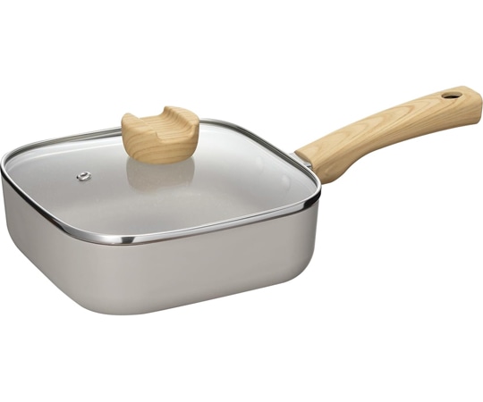 和平フレイズ ホペア IH蓋付マーブルスクエアパン18 MB-2711 1個（ご注文単位1個）【直送品】