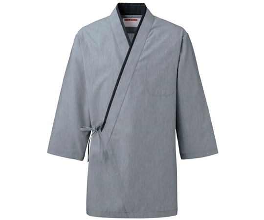 KAZEN ハッピコート グレーx黒 L APK550-11 L 1枚（ご注文単位1枚）【直送品】