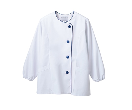 住商モンブラン 調理衣 レディス 長袖 白/紺 1-043 3L 1枚（ご注文単位1枚）【直送品】