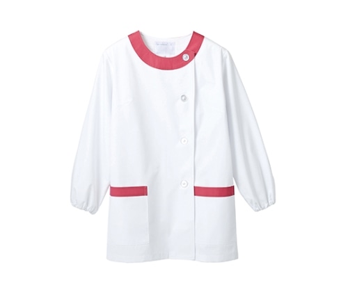 住商モンブラン 調理衣 レディス 長袖 白/ピンク 1-093 M 1枚（ご注文単位1枚）【直送品】
