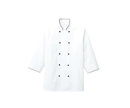 FACE コックシャツ ホワイト×ワイン L FB4513U-3 L 1枚（ご注文単位1枚）【直送品】