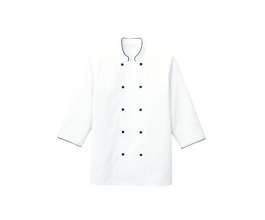 FACE コックシャツ ホワイト×グリーン 3L FB4513U-4 3L 1枚（ご注文単位1枚）【直送品】