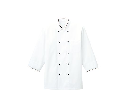 FACE コックシャツ ホワイト×ブラウン 4L FB4513U-5 4L 1枚（ご注文単位1枚）【直送品】