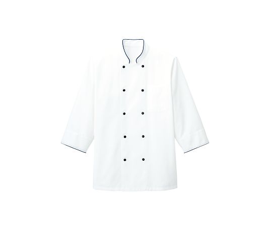 FACE コックシャツ ホワイト×ネイビー LL FB4513U-8 LL 1枚（ご注文単位1枚）【直送品】