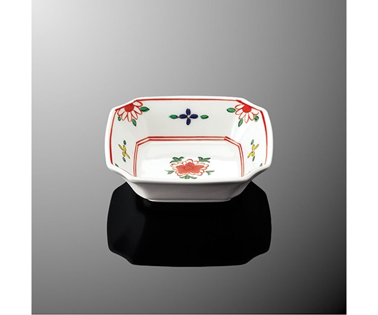 国際化工 隅切角小鉢 色絵 T 38-IE 1個（ご注文単位1個）【直送品】