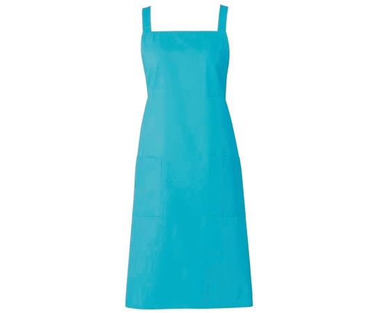 KAZEN エプロン ターコイズ フリー APK1089 フリー 1枚（ご注文単位1枚）【直送品】