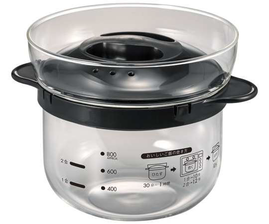 HARIO ガラスのレンジ ご飯釜1~2合 12個セット XRCN-2-B 1箱（ご注文単位1箱）【直送品】