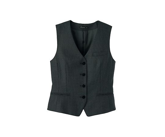 FACEスーツ レディスストレッチベスト グレー 17G FV1307L-2 17G 1枚（ご注文単位1枚）【直送品】