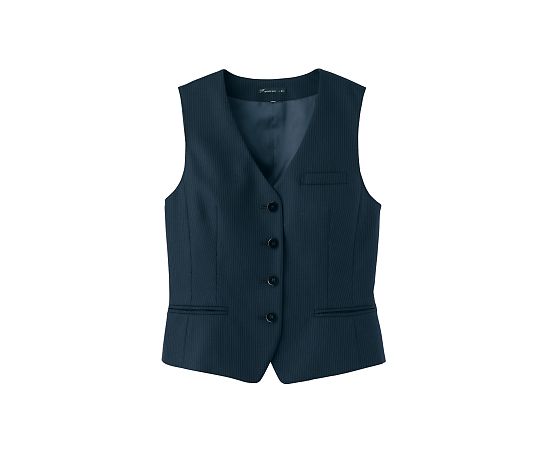 FACEスーツ レディスストレッチベスト ネイビー 5G FV1307L-8 5G 1枚（ご注文単位1枚）【直送品】