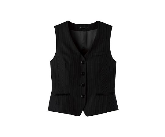 FACEスーツ レディスストレッチベスト ブラック 5G FV1307L-16 5G 1枚（ご注文単位1枚）【直送品】