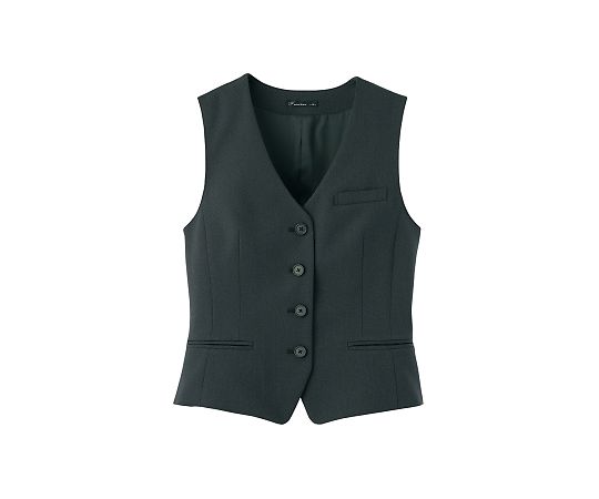 FACEスーツ レディスストレッチベスト チャコールグレー 9G FV1308L-2 9G 1枚（ご注文単位1枚）【直送品】