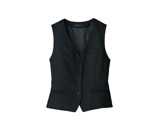 FACEスーツ レディスストレッチベスト ブラック 5G FV1312L-16 5G 1枚（ご注文単位1枚）【直送品】