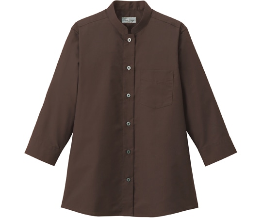 ボンマックス レディススタンドカラー七分袖ブラウス ブラウン 9G FB4047L-5 9G 1枚（ご注文単位1枚）【直送品】