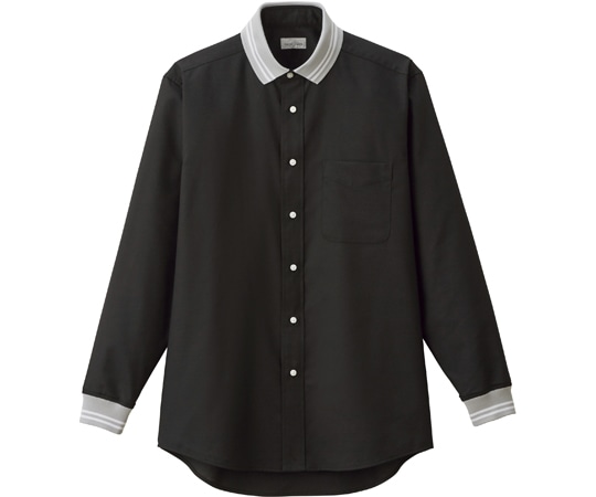 ボンマックス ユニセックスリブシャツ ブラック(グレーリブ) L FB4565U-16 L 1枚（ご注文単位1枚）【直送品】