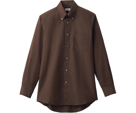 ボンマックス メンズボタンダウン長袖シャツ ブラウン LL FB5049M-5 LL 1枚（ご注文単位1枚）【直送品】