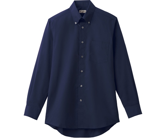 ボンマックス メンズボタンダウン長袖シャツ ネイビー 4L FB5049M-8 4L 1枚（ご注文単位1枚）【直送品】