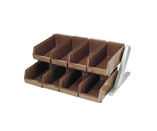 エムテートリマツ DXオーガナイザーブラウン 2段4列  1個（ご注文単位1個）【直送品】