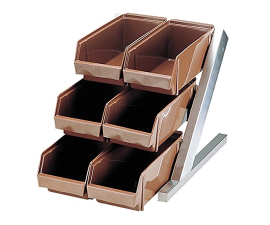 エムテートリマツ DXオーガナイザーブラウン 3段2列  1個（ご注文単位1個）【直送品】