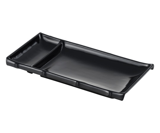 エンテック シンプル食器 角仕切皿 黒 SP-32B 1個（ご注文単位1個）【直送品】