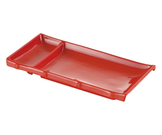 エンテック シンプル食器 角仕切皿 赤 SP-32R 1個（ご注文単位1個）【直送品】