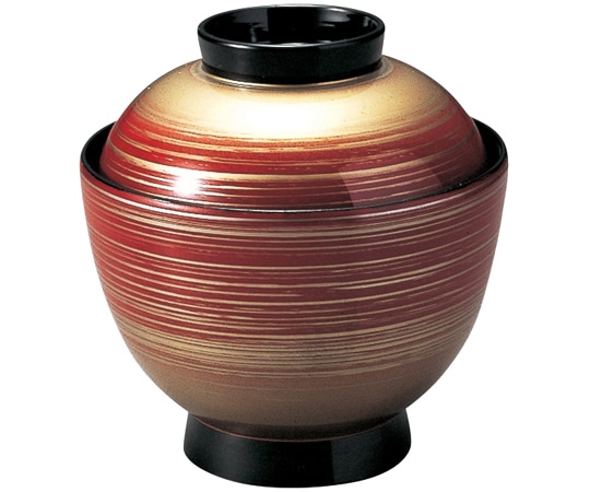 福井クラフト 耐熱3.2寸 玉子椀 銀朱ボカシ 内黒 12023880 1個（ご注文単位1個）【直送品】