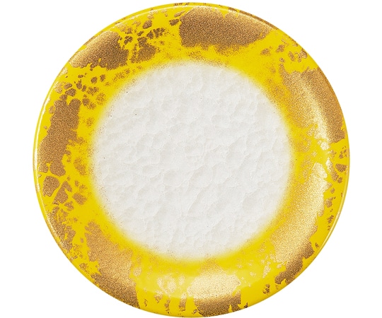 福井クラフト A150寿司皿 アクア イエロー金雲 50261810 1個（ご注文単位1個）【直送品】