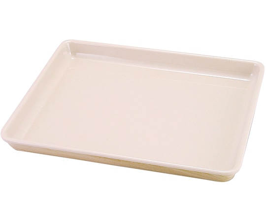 福井クラフト メラミン 1/2 長角浅皿 クリーム木目 80116450 1個（ご注文単位1個）【直送品】