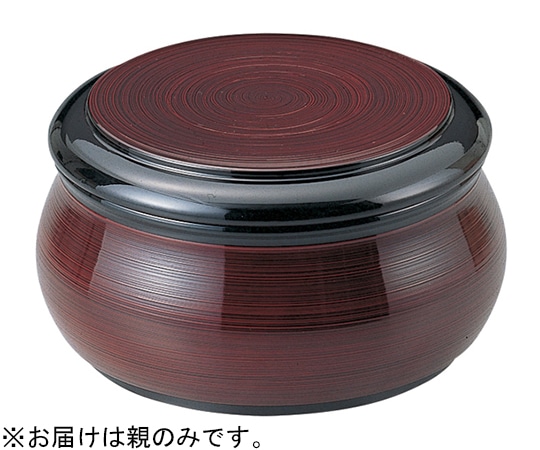 福井クラフト 寿冠チラシ 溜漆羽毛目親(内黒) 74010302 1個(ご注文単位1個)【直送品】