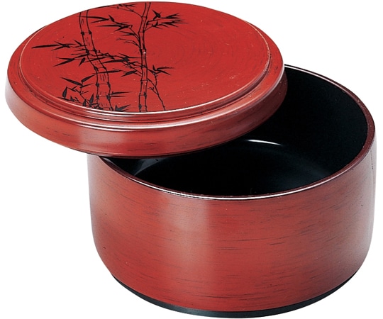 福井クラフト 太鼓丸重 柾目竹(蓋親)親内黒塗 44052515 1個(ご注文単位1個)【直送品】