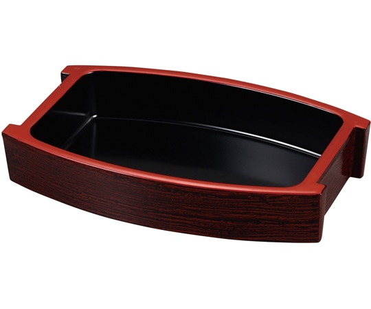 福井クラフト 舟型盛桶 溜羽毛目(1人用 51300790 1個(ご注文単位1個)【直送品】