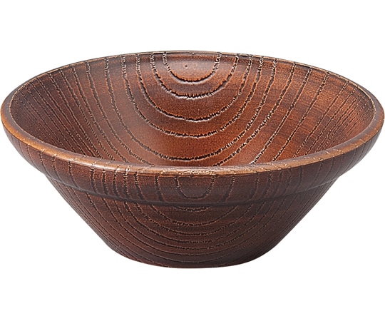 福井クラフト 4.5寸 木調風サラダボール 摺り 55013555 1個（ご注文単位1個）【直送品】