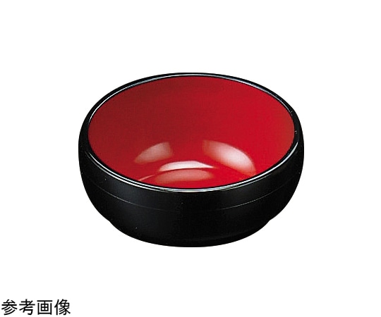 福井クラフト 2.6寸 丸小鉢 黒内朱 55001850 1個（ご注文単位1個）【直送品】