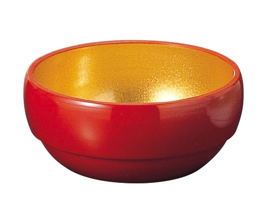 福井クラフト 2.6寸 丸小鉢 朱内金粉蒔 55001860 1個（ご注文単位1個）【直送品】