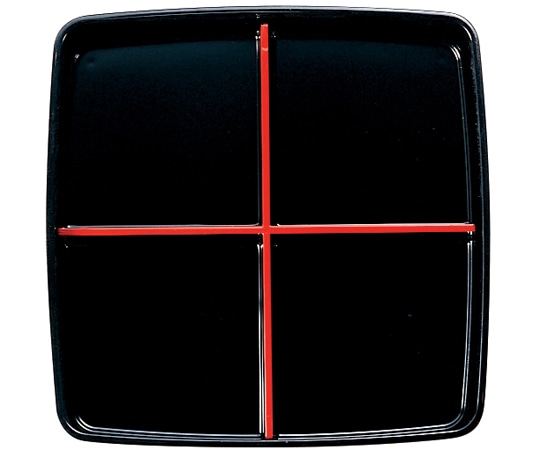 福井クラフト 8.5寸 胴張用底板付十字仕切 黒天朱 21011013 1個（ご注文単位1個）【直送品】