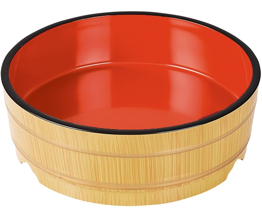 福井クラフト 8寸 めん桶 白木内朱(本体) 38020670 1個（ご注文単位1個）【直送品】