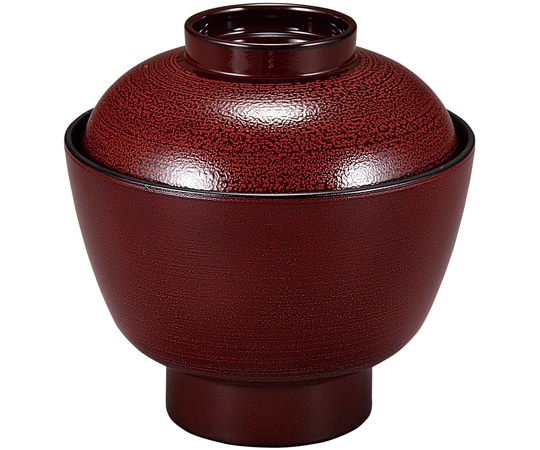 福井クラフト 積楽無地椀 溜刷毛目内黒 30044750 1個（ご注文単位1個）【直送品】