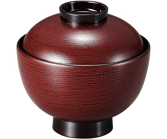 福井クラフト 祥隅丸椀 溜刷毛目 12033270 1個（ご注文単位1個）【直送品】