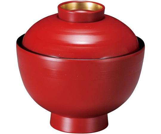 福井クラフト TA祥隅丸椀 朱かすみライン高台内金 31006200 1個（ご注文単位1個）【直送品】