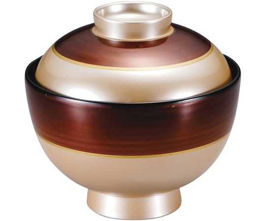 福井クラフト 祥隅丸椀 銀透きべっ甲帯 12033320 1個（ご注文単位1個）【直送品】