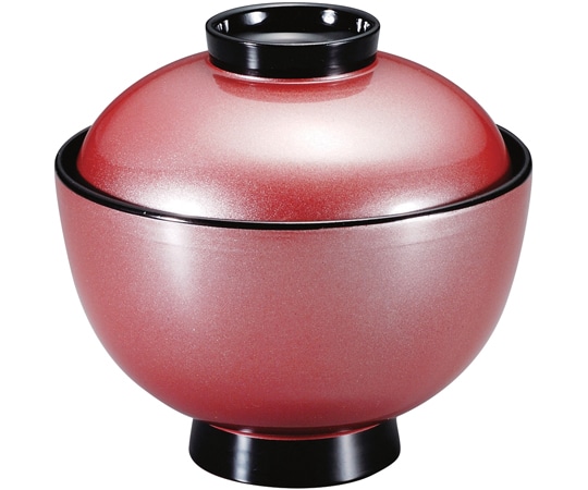 福井クラフト 祥隅丸椀 朱銀染め 12033290 1個（ご注文単位1個）【直送品】