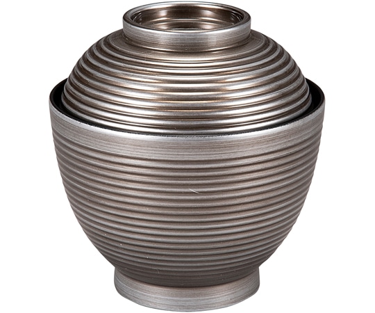 福井クラフト 耐熱3.3寸 玉子千筋椀 銀錆透き内黒 30044770 1個（ご注文単位1個）【直送品】