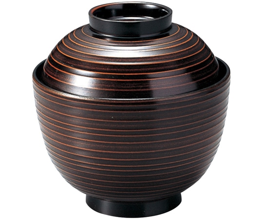 福井クラフト TA3.5寸 乱引小吸椀 栃 12024300 1個（ご注文単位1個）【直送品】