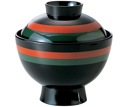 福井クラフト 耐熱3.5寸 雅小吸椀 二色歌舞伎 内黒 33020710 1個（ご注文単位1個）【直送品】