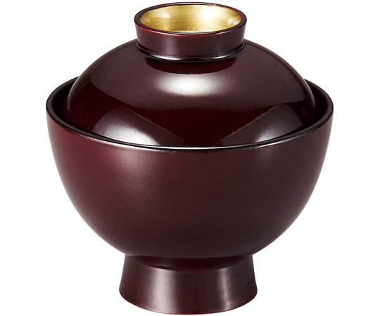 福井クラフト 耐熱3.5寸 雅小吸椀 溜高台内金 内黒 37001540 1個（ご注文単位1個）【直送品】