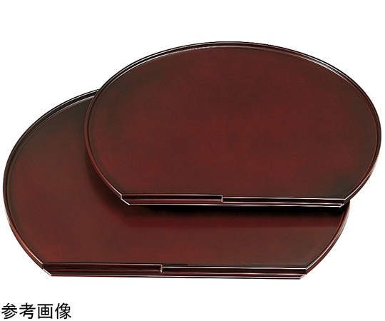 福井クラフト 尺5 くつわ半月盆 チーク 15034120 1個（ご注文単位1個）【直送品】